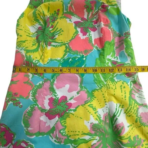 LILY PULITZER Delia Floral Shift Dress in Shorely Big Blue Flirt Size 6 - Picture 12 of 16